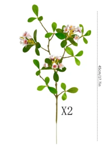 1/2/3pcs Artificial Hawthorn Flowers, 45cm Fake Flowers For Wall, Living Room, Bedroom, Wedding, Party Decor, Tabletop Filler, Home, Desktop Decor, Kitchen, Wedding, Tabletop, Centerpiece, Office, Garden, Outdoor, House, Yard Decoration, Suitable For Spring, Summer, Autumn, Winter - Baby Pink - View 8