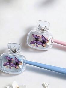 Bộ 2 hộp đựng bàn chải đánh răng di động thiết kế hình quả anh đào, họa tiết quả anh đào dễ thương với màu trắng trong suốt và đỏ trong suốt, hộp đựng bàn chải đánh răng du lịch, kẹp bảo vệ đầu bàn chải đánh răng di động, kẹp giữ bàn chải đánh răng, vỏ bảo vệ bàn chải đánh răng, bảo vệ đầu bàn chải đánh răng, thiết kế nhỏ gọn dễ mang theo, vỏ bảo vệ đầu bàn chải đánh răng chống bụi khi đi du lịch, món quà tuyệt vời nhất cho người yêu, bạn bè, gia đình, giáo viên, người đam mê du lịch, vật dụng cần thiết cho gia đình, ký túc xá. - Nhiều màu - Xem 12