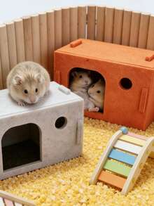 Constant-Temperature Comfortable Hamster Shelter. Soft And Skin-Friendly, Warm In Winter And Cool In Summer. The Secret Base That Gives Hamsters A Sense Of Security. - 16*11*10 - View 2