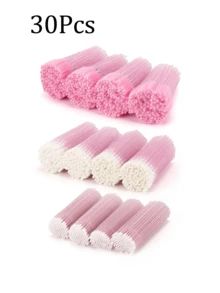 900/600/300/150/30支装睫毛嫁接套装，含刷子、唇刷、超细棉签、睫毛刷和一次性化妆工具 - 粉色 - 查看 9