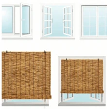 Bamboo Effect Roller Blind, Reed Roller Blind, Breathable Blackout Curtains For Windows, Suitable For Indoor And Outdoor Use, A Variety Of Sizes, ✅ 24/72h Delivery To Spain (Mainland) - Junco - 查看 6