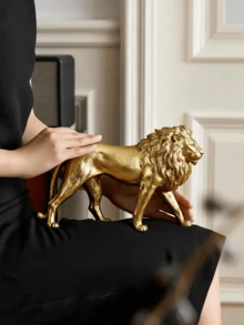 1件金色獅子樹脂裝飾套組，優雅奢華的金色獅子雕塑可為您的辦公桌、書架或客廳增添奢華感，適合追求優雅精緻家居裝飾的人士，可用於家居裝飾、情人節禮物、開學禮物、開齋節裝飾與開齋節禮物 - 彩色 - 查看 8