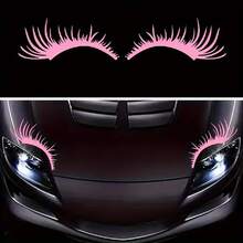 Car Headlight Eyebrow Stickers, Sexy Eyelash Car Decals, Personalized Headlight Eyebrow Stickers - A - View 2