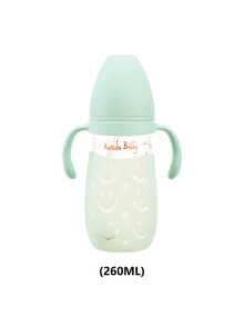 1pc Baby Glass Bottle With Handle, Silicone Protective Cover, 360° Gravity Ball Straw. High Borosilicate Glass, Heat-Resistant Anti-Drop, Infant & Toddler Training Cup - Multicolor - View 8