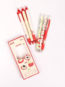 12 Pack Apple Cat Thermal Erasable Blue Gel Pen 0.5 High Value For Students To Brush The Writing Pen. - Sets - View 4