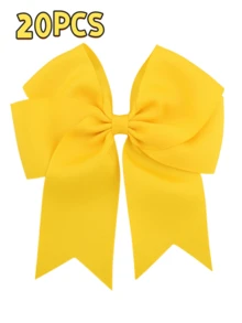 1/2/20pcs 6-Inch Large Grosgrain Ribbon Tails, Double-Layer Streamer Bow Hair Clips, Suitable For Daily Or Party Use - Multicolor - View 40