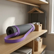 Raindrops 1Pcs Lavender Yoga Mat Sling For Carrying Yoga Mat - Default - View 3