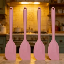 2/4/6件套 8英寸硅胶厨房铲，耐热无缝设计，不刮伤软铲，适用于不粘锅、烘焙、搅拌（粉色/红色/橙色/青柠色，2/4/6件套） - 彩色 - 查看 15