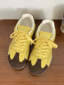 2026 New Spring Yellow German Trainer Shoes, Niche Design, Korean Version, Student, Versatile, Platform, Retro Yellow - Yellow - View 1