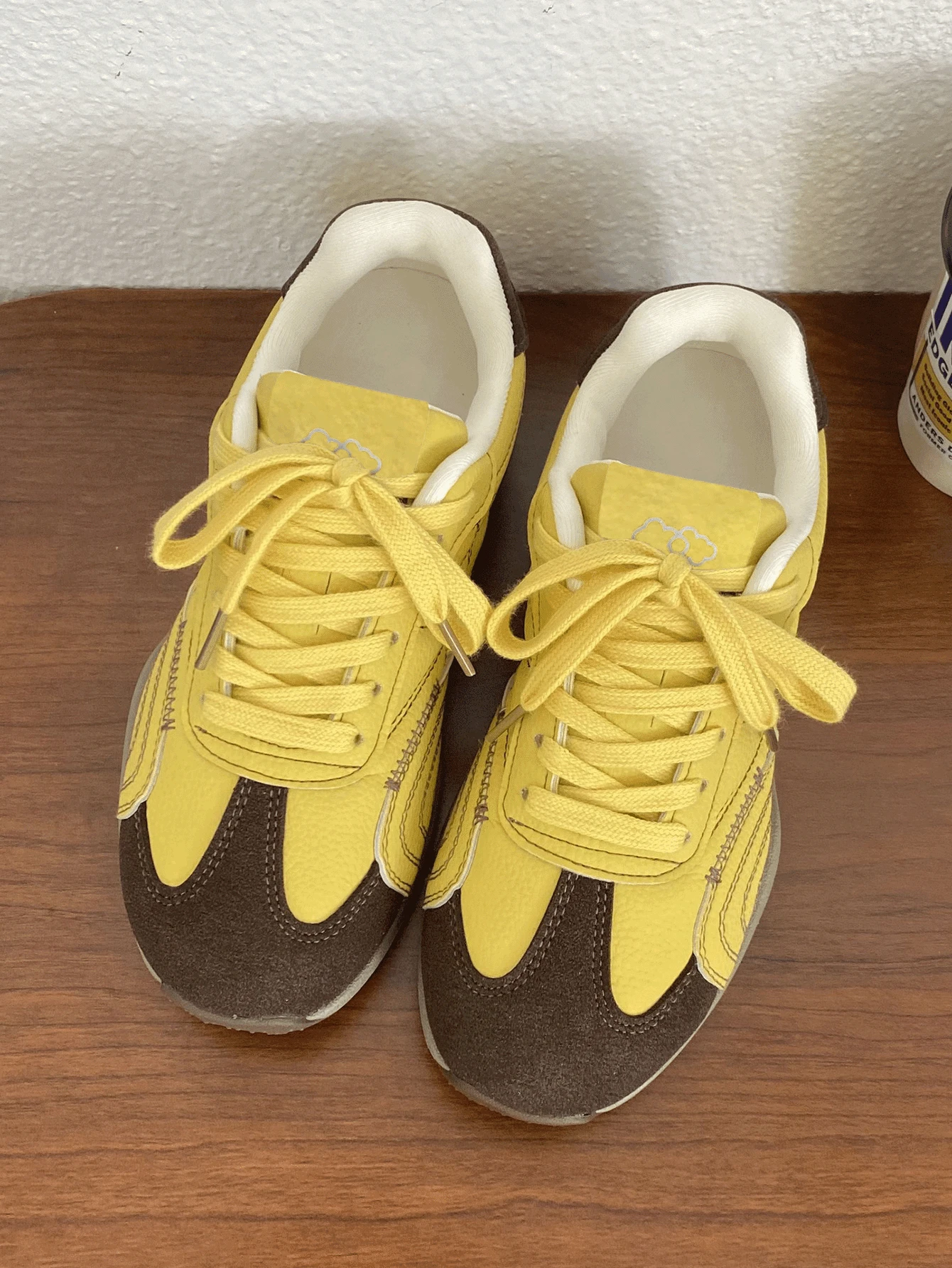 2026 New Spring Yellow German Trainer Shoes, Niche Design, Korean Version, Student, Versatile, Platform, Retro Yellow - Yellow - View 1