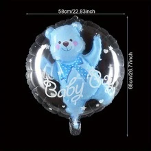 2pcs Blue & Pink Double-Layer Aluminum Foil Balloons, Suitable For Birthday, Anniversary Party - View 2