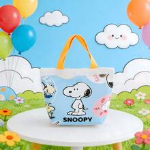SNOOPY 1个帆布手提袋，日常午餐包，校园收纳礼品 - 彩色 - 查看 7
