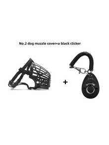 Bozal para perro, bozal de plástico transpirable para prevenir mordeduras, lengüetazos y masticado para perros pequeños, con clicker de entrenamiento - Multicolor - Ver 7