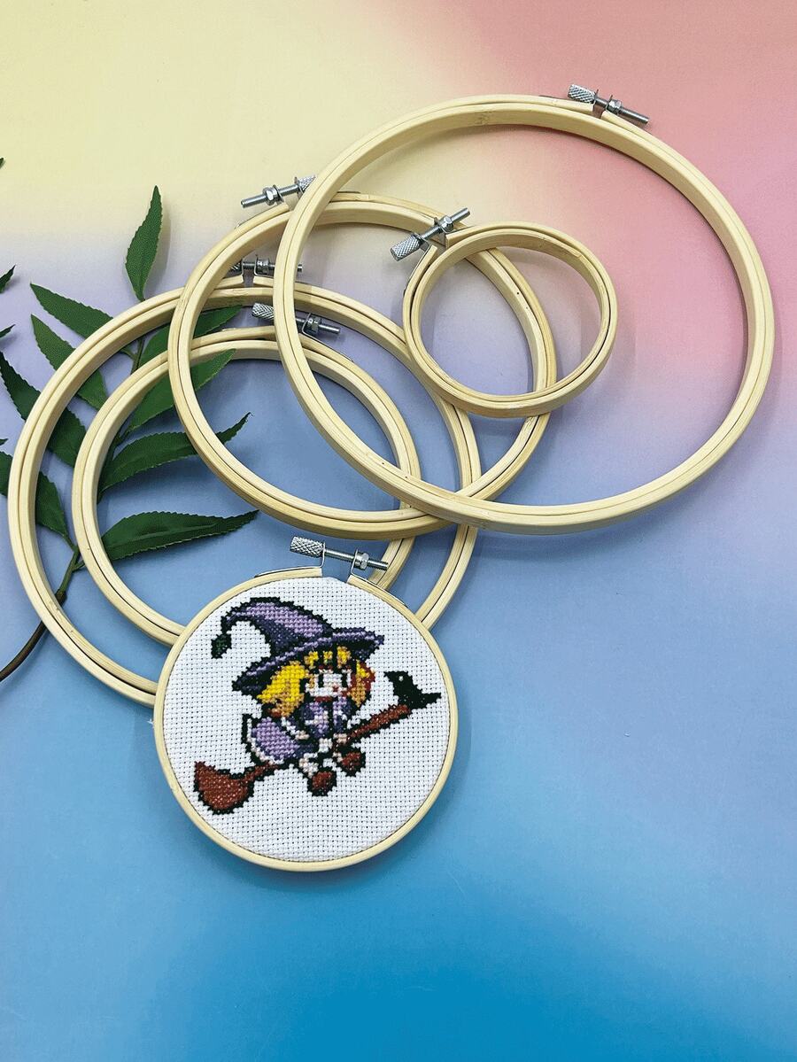 Bamboo Embroidery Hoops, Available In 8cm/10cm/13cm/15cm/18cm/20cm, Suitable For Cross Stitch, Embroidery, Punch Needle, Punch Needle Rug, Handcraft Decoration And Various DIY Projects - Bamboo Sling - View 1