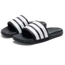Dép adidas Adilette Comfort 2.0, Unisex, Trắng/Đen - Đen và trắng - Xem 2