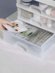 3/2/1 Layers Makeup Storage Box, Multi-Functional Transparent Drawer Type Storage Box, Large Capacity Makeup Display Cabinet, Suitable For Cosmetics, Bathroom Toiletries, Office Supplies Storage, Bathroom Vanity, Holiday Gift, Essential For Autumn & Winter, Suitable For Teachers, Friends, Classmates - Transparent - View 8