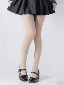 Women's Luxury Bow Hotfix Rhinestone Black Pantyhose, Spring Summer Ultra Thin Sheer Sexy Pure Desire Bottoming Stockings - Multicolor - View 10