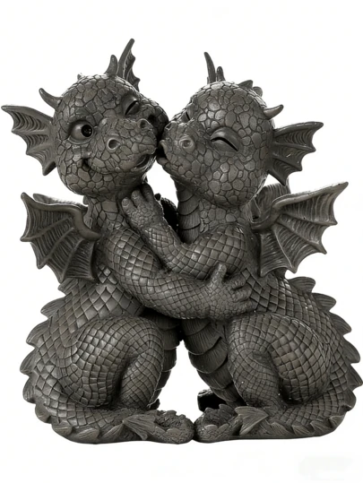 تمثال تنين - ديكور حديقة، مناسب للمساحات الخضراء والأرصفة والأفنية - هدايا على شكل تنين وزخارف خارجية