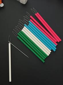 8.8cm Extended Handle Plastic Needle Threader, Easy To Operate And Labor-Saving, Suitable For Seniors And People With Poor Eyesight To Easily Thread Needles, Ideal For Daily Home Clothing Repair And Sewing - Extended Plastic Thread Threader - View 3