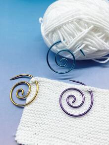 Set Penanda Jahitan Spiral Aluminium 10 Buah, Digunakan untuk Menandai Titik Pola dan Memperbaiki Dekorasi Syal, Aksesori Merajut Praktis, Cocok untuk Merajut Sweater, Membuat Syal, dan Berbagai Proyek DIY Merajut - 10 jarum spiral - View 8