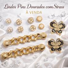 Basic Luxury Gold Sandal Pins And Buttons Set - KIT-pINS-3 - View 3