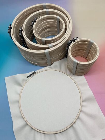 10pcs/Set Bamboo Embroidery Hoops, Natural Bamboo Embroidery Rings, 10pcs Bulk Pack, Beginner Friendly For Embroidery, Wreath & Floral DIY, Home Decor, Holiday Party Hanging Decoration