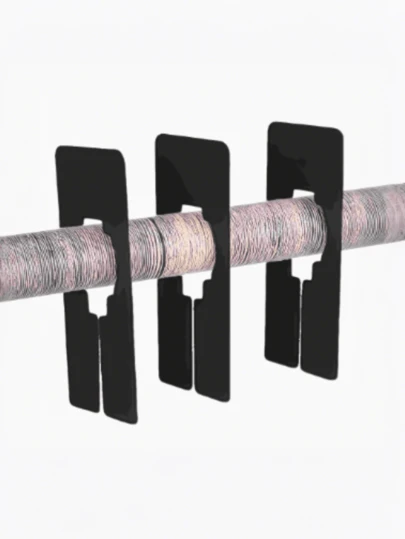 10 piezas Divisor de armario de plástico negro - Organizador colgante rectangular para hombres y mujeres - Incluye bolígrafo marcador blanco - Reutilizable y escribible, conveniente para la organización de ropa, divisores de estantes