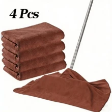 4/8 buah Kain Pembersih Serat Ultra Halus, Dapat Digunakan Kembali dan Dicuci, Cocok untuk Mengepel, Membersihkan Lantai, dan Jendela, Gaya Modern, Non-Woven, Cepat Kering - Coklat - View 15