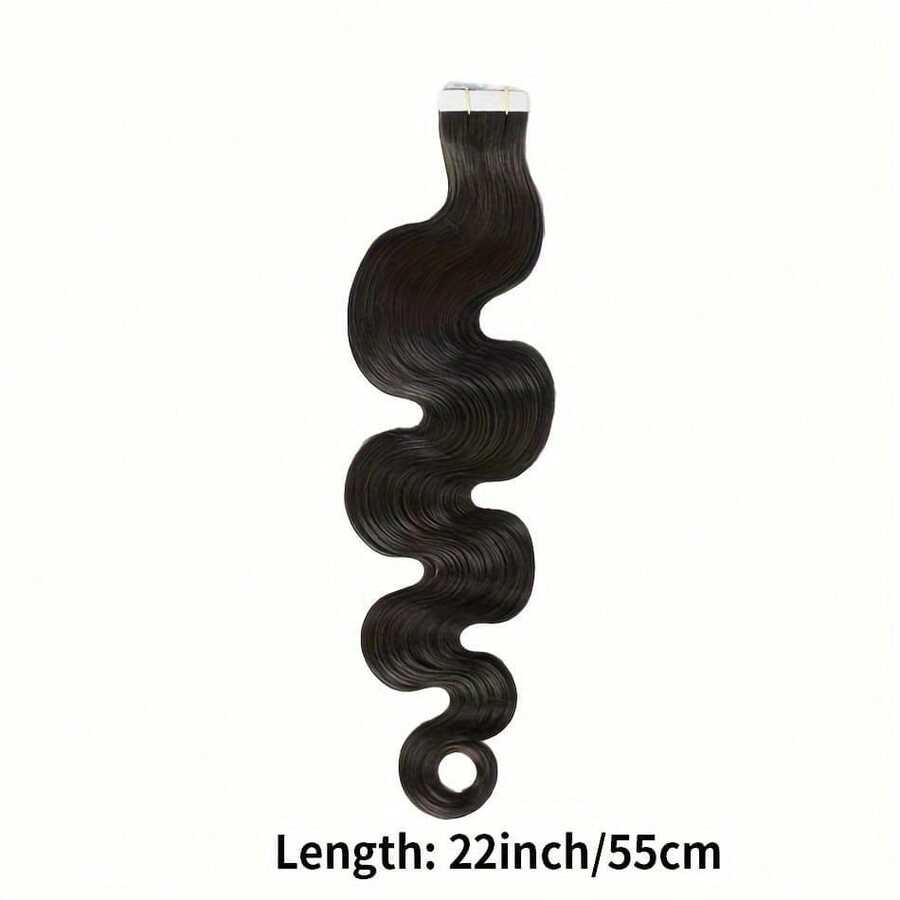 Human Hair Extensions Tape In Extensions , Body Wave Glue In Hair Extensions Real Human Hair 18Inch 20PCS/Pack Remy Hair For