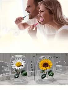 Bộ 2 hộp đựng bàn chải đánh răng di động thiết kế hình quả anh đào, họa tiết quả anh đào dễ thương với màu trắng trong suốt và đỏ trong suốt, hộp đựng bàn chải đánh răng du lịch, kẹp bảo vệ đầu bàn chải đánh răng di động, kẹp giữ bàn chải đánh răng, vỏ bảo vệ bàn chải đánh răng, bảo vệ đầu bàn chải đánh răng, thiết kế nhỏ gọn dễ mang theo, vỏ bảo vệ đầu bàn chải đánh răng chống bụi khi đi du lịch, món quà tuyệt vời nhất cho người yêu, bạn bè, gia đình, giáo viên, người đam mê du lịch, vật dụng cần thiết cho gia đình, ký túc xá. - Nhiều màu - Xem 10
