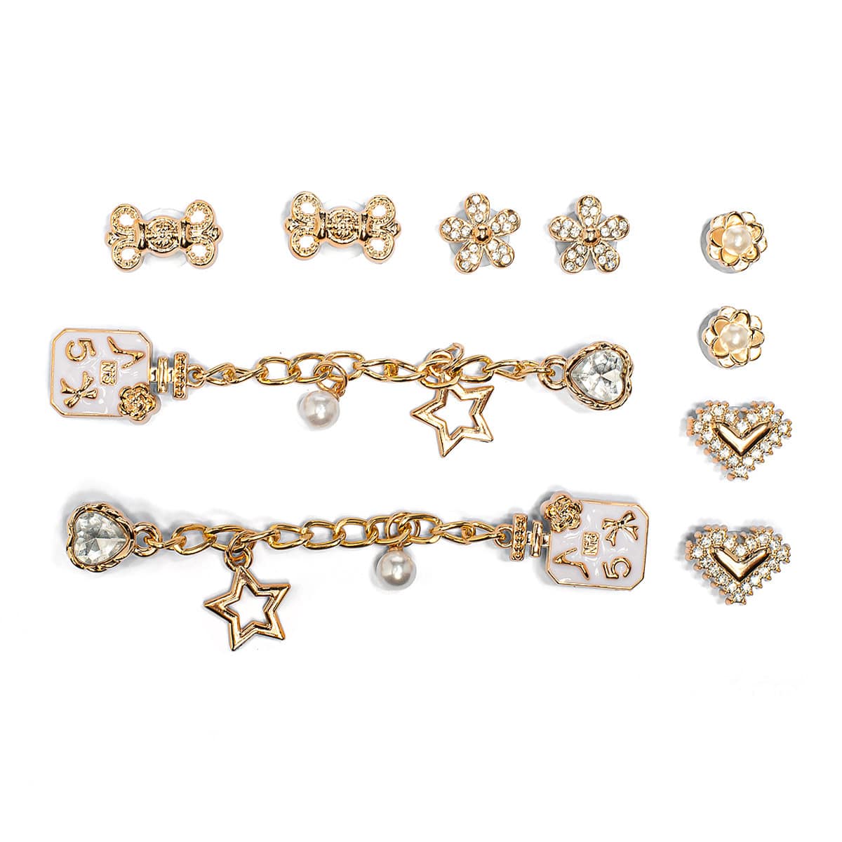 Basic Luxury Gold Sandal Pins And Buttons Set - KIT-pINS-4 - View 1