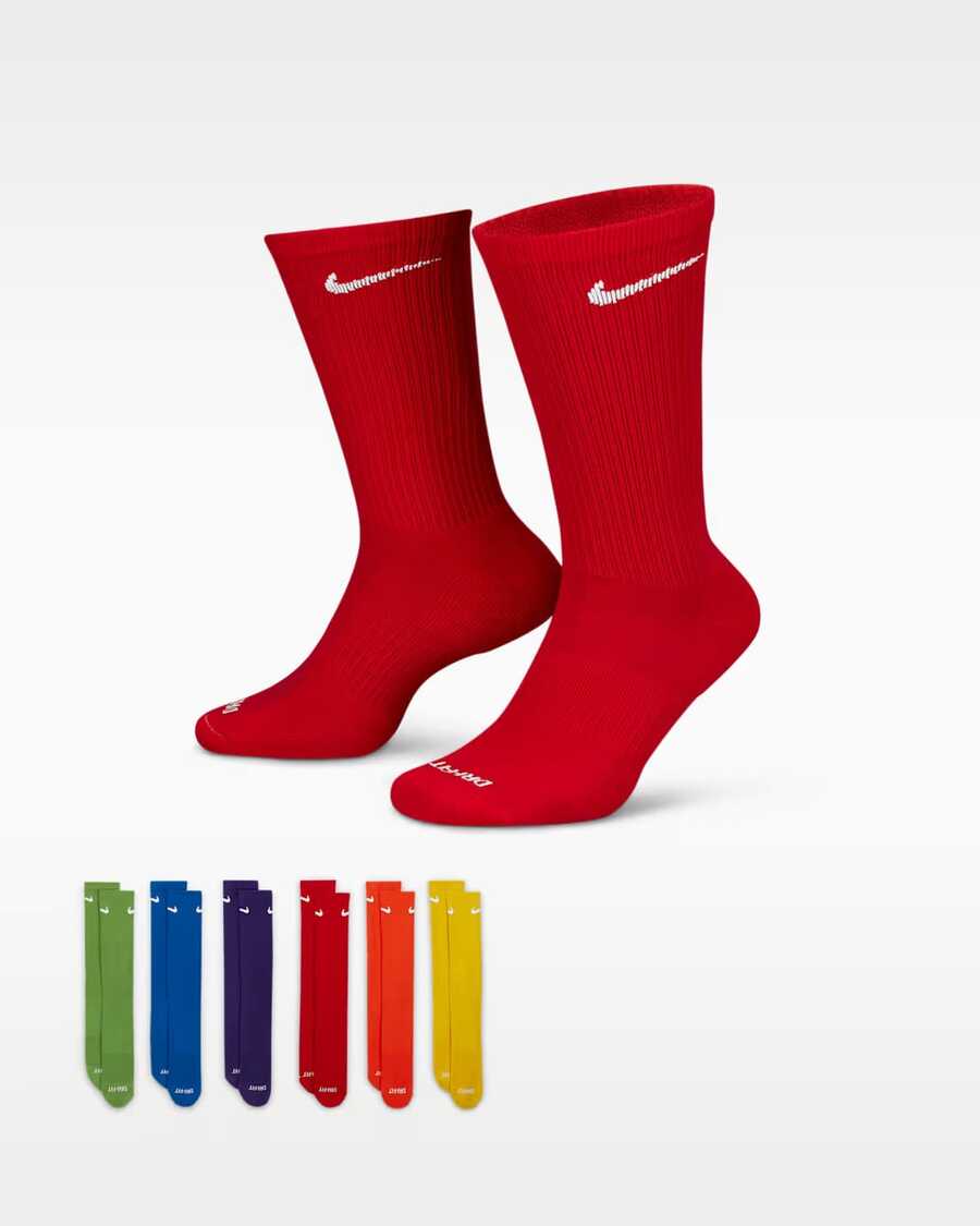 Nike Everyday Plus Cushioned Training Crew Socks (6 Pairs) SX6897-903 - Nhiều màu - Xem 1