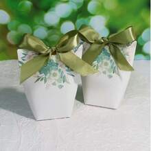 Hộp quà cưới/Ngày Valentine sang trọng màu xanh lá cây hình hoa hồng (có nơ) - 5/10/15 món, lý tưởng cho các ngày lễ, đám cưới, tiệc tùng và những dịp đặc biệt. - Nhiều màu - Xem 6