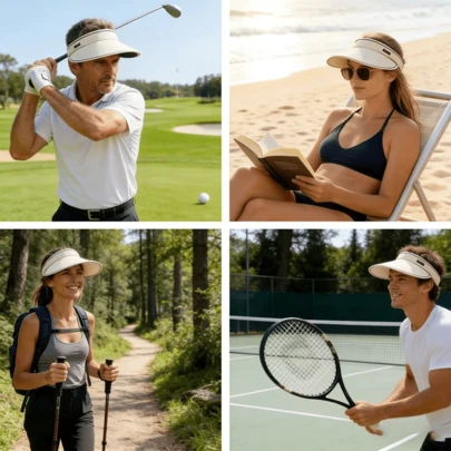 1pc Foldable Sun Visor Hat, Summer Sun Protection Cap, Cycling UV Protection Outdoor Sports Peaked Cap