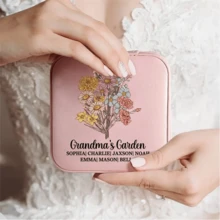 Customizable Leather Jewelry Box, Perfect Gift For Mother's Day And Birthday (For Women) - Multicolor - View 6
