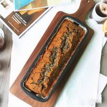 CHEF MADE 1 pieza Molde para pan largo y delgado antiadherente de 3*9.8 pulgadas (8*24.9 cm), caja para tostadas, asa de fácil agarre, para hornear, pan casero, brownies y pasteles de libra - Negro - Ver 5