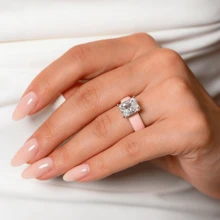 1pc Elegant Pink Silicone Ring Minimalist Emerald-Cut Cubic Zirconia Ring Couple Rings Fashion Jewelry Suitable For Everyday Wear, Weddings, Anniversaries, And Gifting - 優雅粉紅矽膠CZ戒指 - 查看 4
