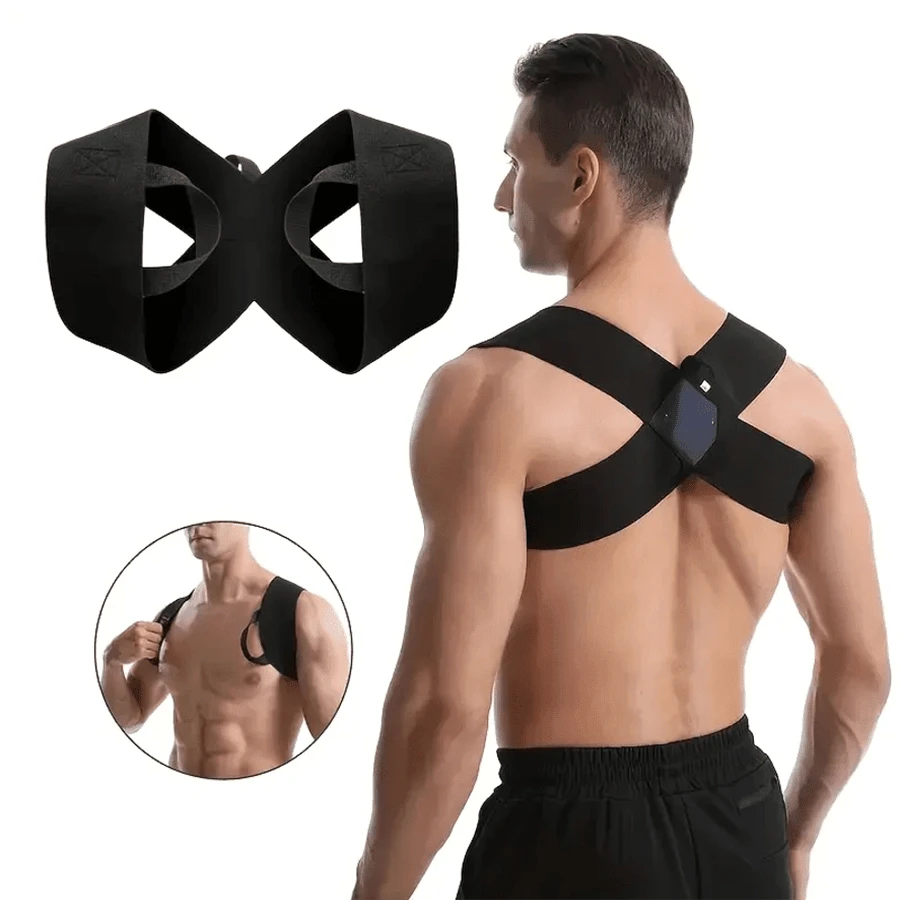 1pc Adjustable Slimming Shaping Criss-Cross Design Striped Seamless Support Strap, Suitable For Daily Wear - Multicolor - View 1