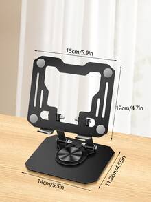 Rotatable & Foldable Metal Desktop Stand, Suitable For IPad, Tablet, Laptop, For Live Streaming, Learning, Binge-Watching, And Tablet Cooling - View 7
