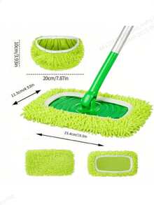 1/2/4/6/8 piezas Almohadillas de mopa verdes reutilizables, aptas para almohadillas de mopa húmeda y seca de microfibra lavables, se ajustan a robots barredores, excelentes para la limpieza de pisos y superficies de madera dura - Multicolor - Ver 2