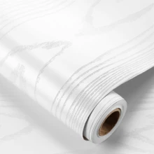 1 pieza, papel tapiz autoadhesivo con textura de grano de madera blanco, papel tapiz impermeable y a prueba de aceite de PVC, accesorios de cocina, autoadhesivo, fácil de quitar, es decir, pelar y pegar, utilizado para decoración del hogar, papel tapiz autoadhesivo, arte de pared, decoración de pared, estilo de decoración simple, papel tapiz adhesivo - Grano de madera - Ver 6
