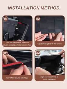 Universal Car GPS Sunshade – 7-12 Inch Dashboard Cover For Navigation, Radio & Rearview Display, Anti-Glare & UV Protection, Durable Adjustable Design, Fits All Cars - GPS Sunshade - View 7