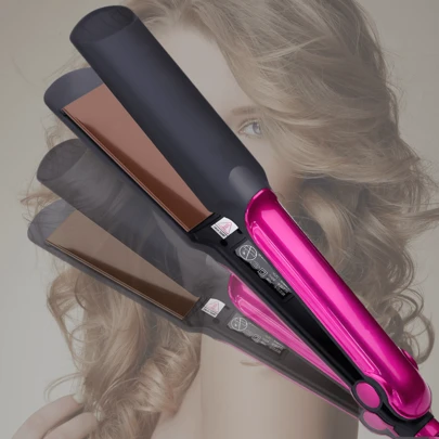 专业陶瓷直发器，插电式加热，快速调温，适合家庭和沙龙使用，护发礼品