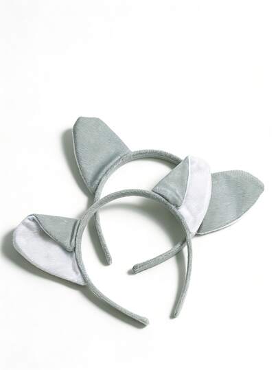 1pc New Cute & Sexy Gray Wolf Ear Headband, Makeup Ball, Costume Party, Decoration Prop, Drama Performance Photo Prop, Decorative Headpiece