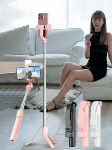 Aksesori Fotografi Ponsel Ukuran Besar Bebas Kusut, Tongkat Selfie Multifungsi yang Dapat Diperpanjang dengan Lampu Pengisi Terintegrasi, Tripod Streaming Langsung Profesional, Tripod Ponsel Pintar yang Dapat Diputar 360° dengan Kontrol Jarak Jauh Nirkabel, Cocok untuk Liburan Musim Panas, Perjalanan, Pencahayaan Pengisi, Aktivitas Luar Ruangan, Streaming Langsung, Hadiah Hari Ibu dan Ulang Tahun - Z5 - View 6