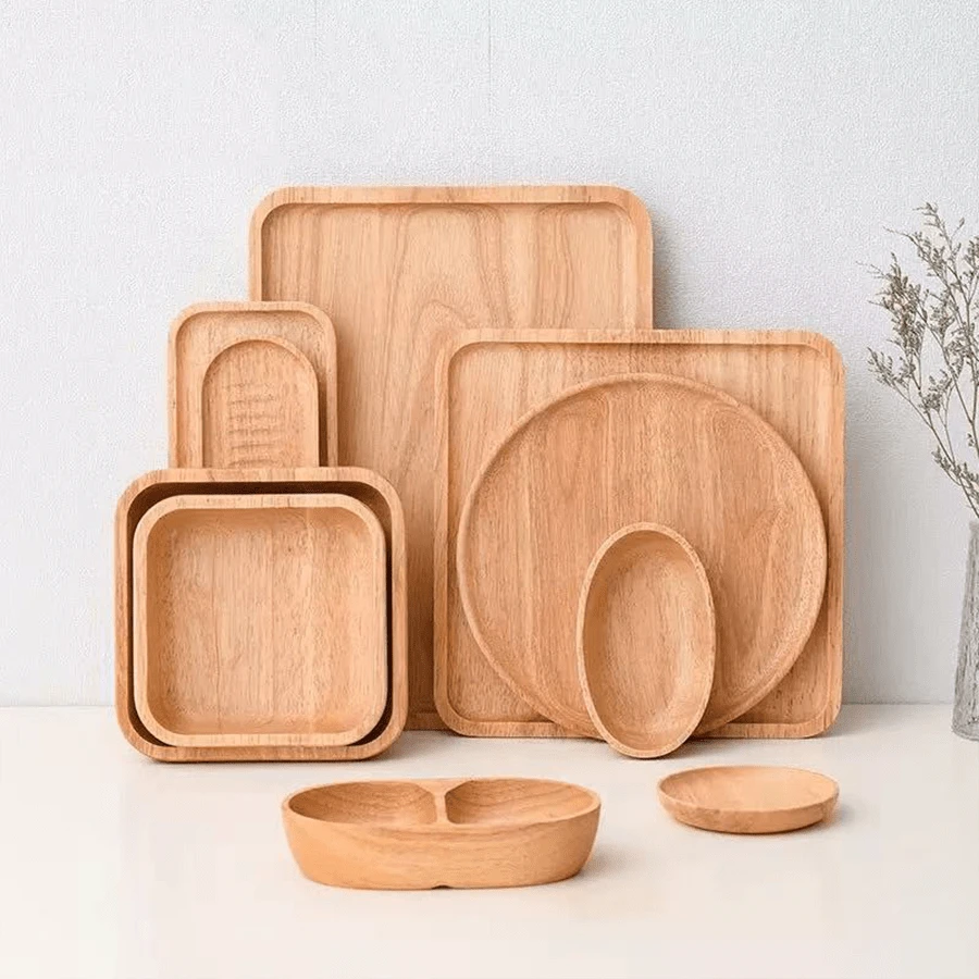 1个木质托盘，可用于盛放早餐、甜点、烧烤等，适用于家庭、酒店、餐厅等场所。 - 杏色 - 查看 1