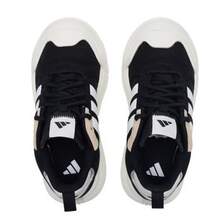 adidas MAXXCOURT SPW 圓頭繫帶低筒 休閒鞋 男女同款 黑白 - 黑與白 - 查看 7