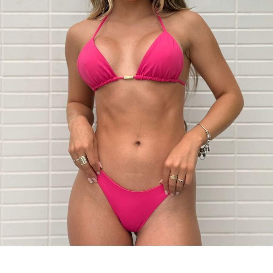 Women Bikini Sets - 玫紅色 - 查看 1