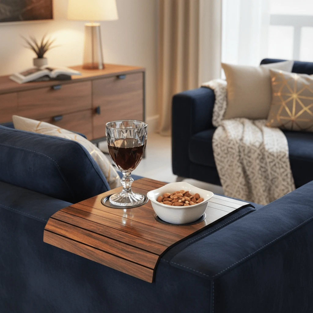 Kit 2 Mat Trays For Armrest Sofa Woody Cup Holder - Lạc đà - Xem 1