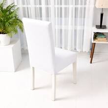 Single Chair Cover Standart Size - 96% Cotton 4% Elastan - Made In Turkiye - White - View 2